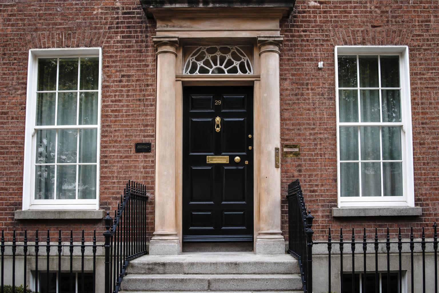 Georgian Door & Sash Repaint — Merrion Square, Dublin