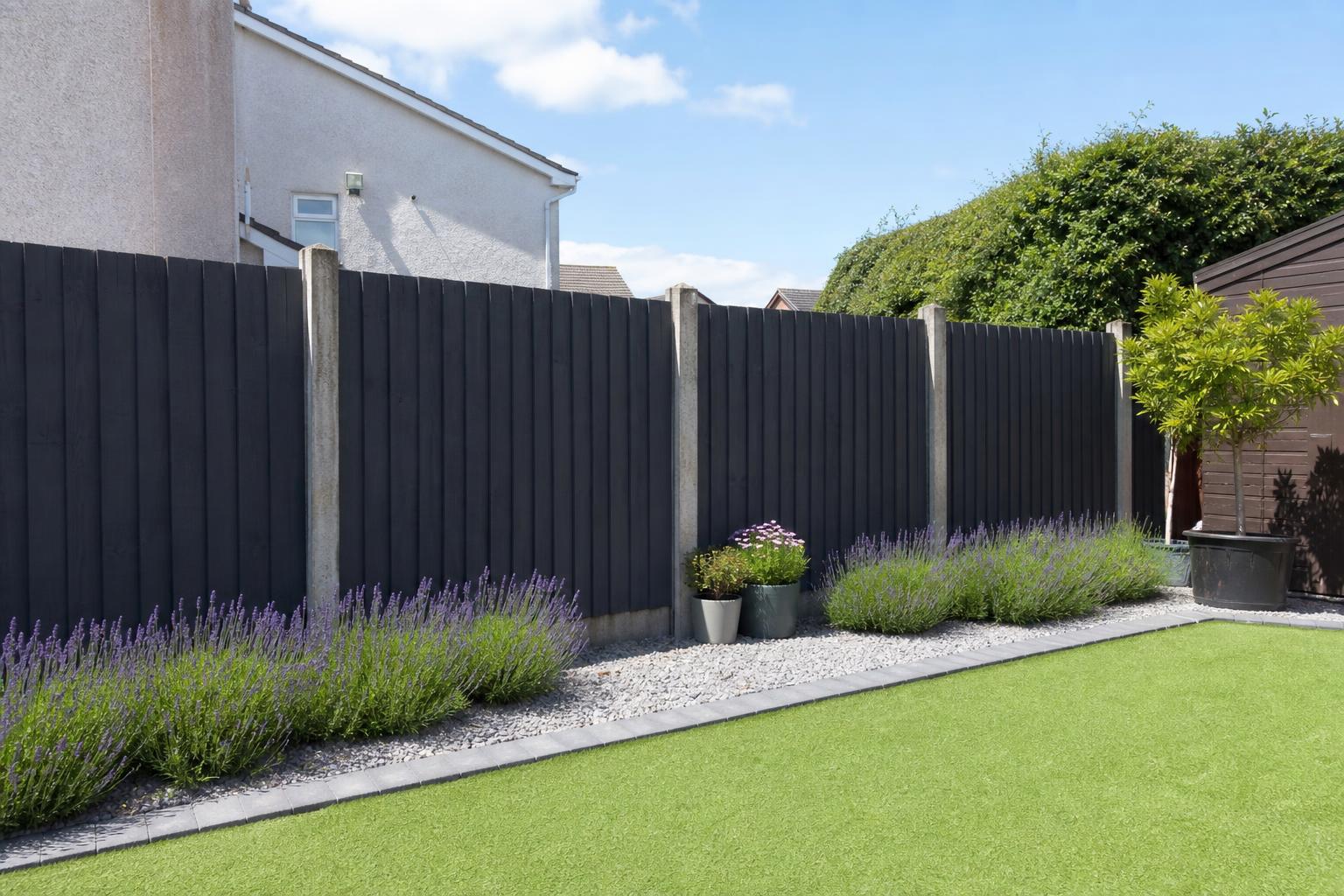 Charcoal Garden Fence — Greystones, Co. Wicklow