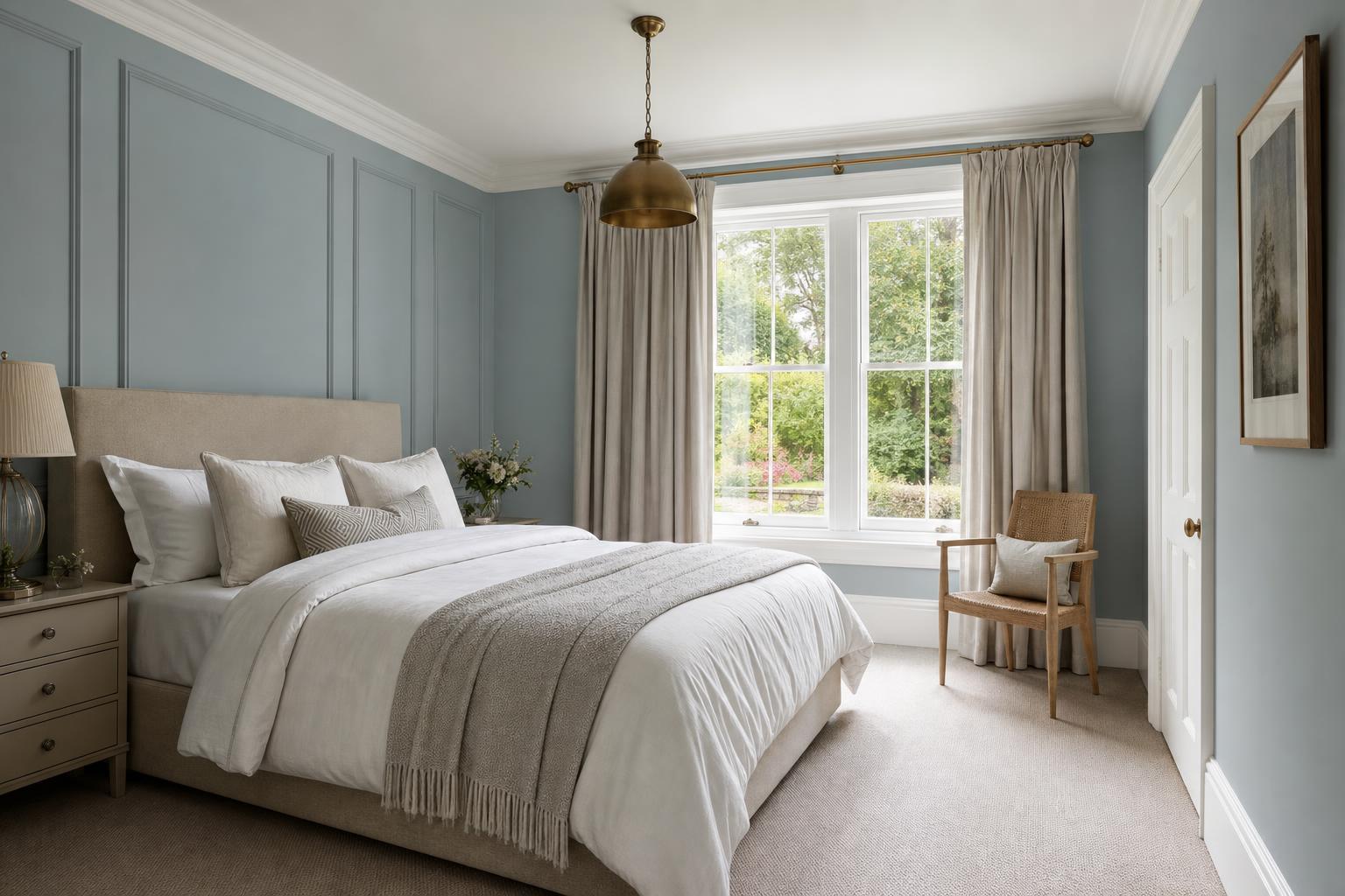 Duck-Egg Panelled Bedroom — Howth, Co. Dublin