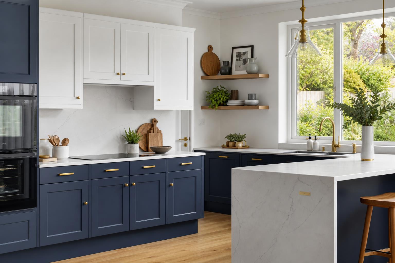 Two-Tone Navy & White Kitchen — Naas, Co. Kildare