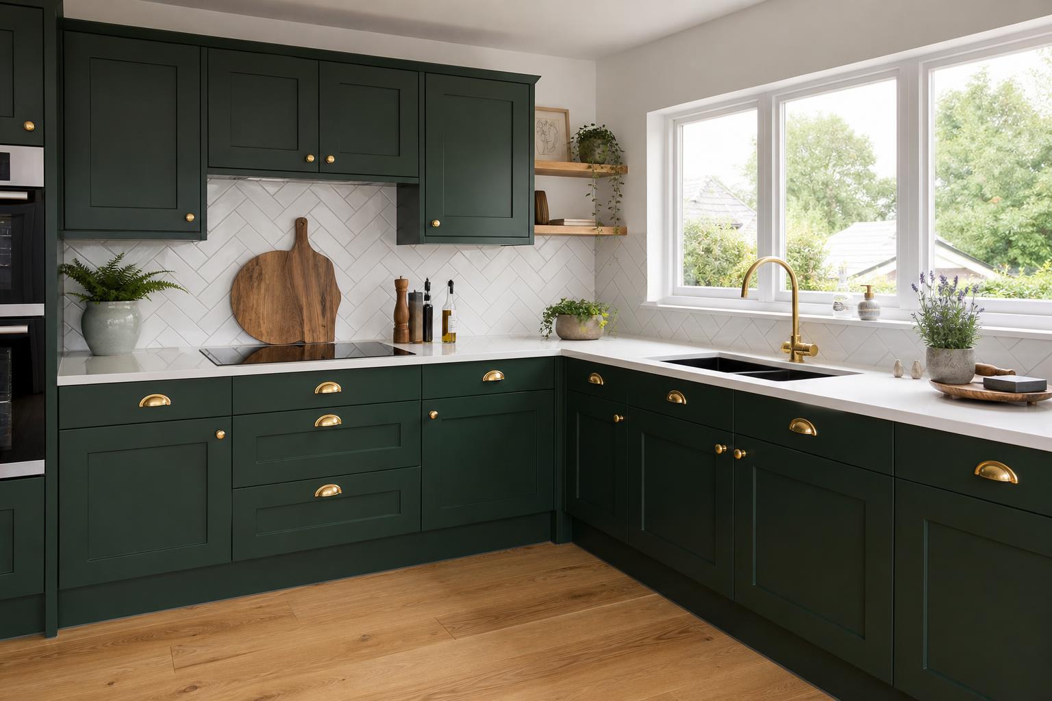 Forest Green Kitchen Respray — Killiney, Dublin